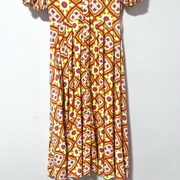 Flying Tomato High Low express yourself woven midi dress in Vibrant Yellow Small - Picture 5 of 9